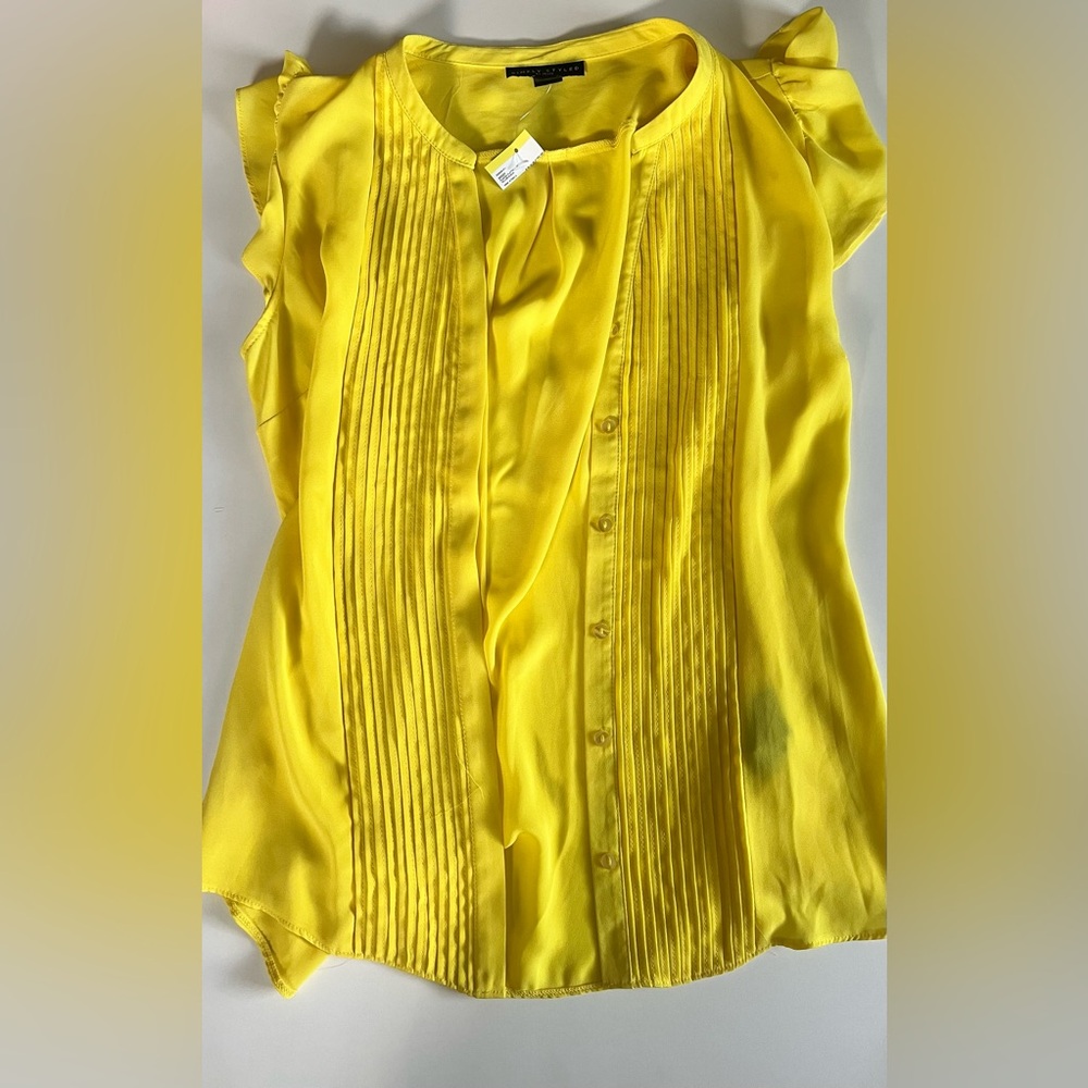 Simply Styled Sunny Yellow Ruffle Sleeve Blouse